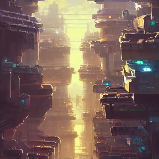 Prompt: A futuristic Tokyo solarpunk scientific metropolis on a sunny day, solar panels, art by Andreas Rocha and greg rutkowski, highly detailed, digital painting, matte painting, concept art, illustration, warm lighting, trending on artstation, very detailed