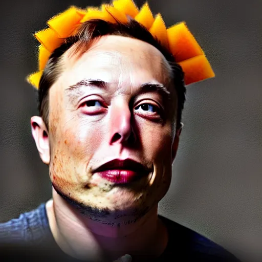 Image similar to photo of elon musk cosplaying as a mango fruit costume, highly detailed, extremely high quality, hd, 4 k, 8 k, professional photographer, 4 0 mp, lifelike, top - rated, award winning, cinematic, realistic, detailed lighting, detailed shadows, sharp, no blur, edited, corrected, trending