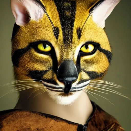 Image similar to photograph of an extremely beautiful Khajiit, high quality fashion photograph by Mario Testion