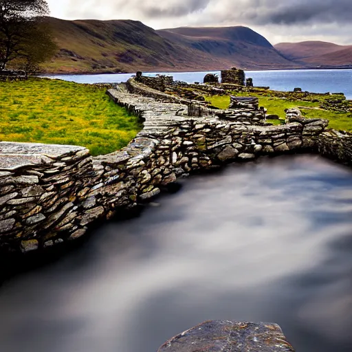 Image similar to ancient dry stone wall in the lake district in england by tyler edlin