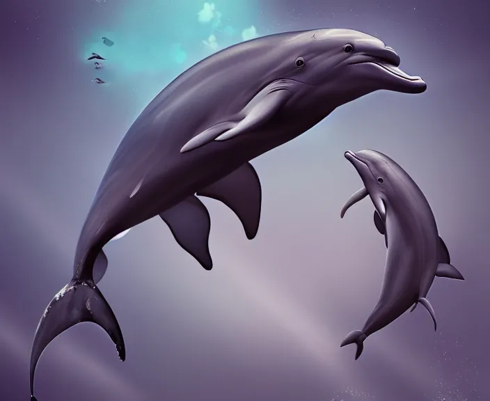 Image similar to Hybrid Between a Human and an Dolphin, Digital Art, HD, HQ, 4K