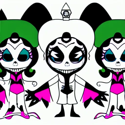 Image similar to papa emeritus iv in the style of the powerpuff girls