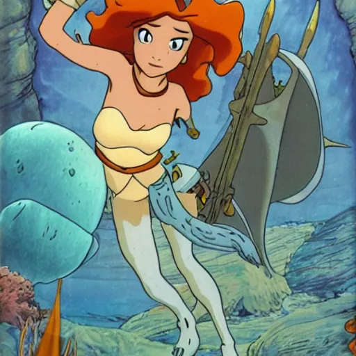 Image similar to ariel in nausicaa of the valley of the wind