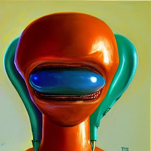 Image similar to alien by wayne thiebaud