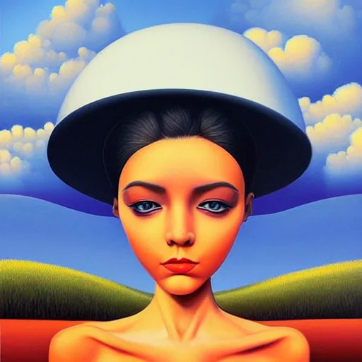 Image similar to a simple vector based illustration, behance contest winner, an ultrafine detailed painting by rafal olbinski, pop surrealism, artgerm, skeuomorphic, a vivid landscape, airbrush art, by ross tran, minimalist, detailed painting, very detailed