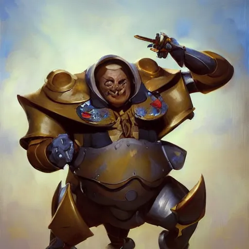 Prompt: greg manchess portrait painting of armored tweedles from alice in wonderland as overwatch character, medium shot, asymmetrical, profile picture, organic painting, sunny day, matte painting, bold shapes, hard edges, street art, trending on artstation, by huang guangjian, gil elvgren, ruan jia, randy vargas, greg rutkowski