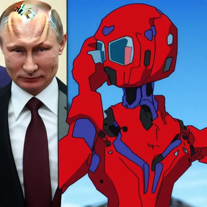 Image similar to vladimir putin in evangelion