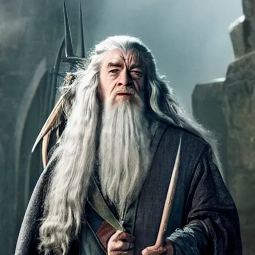 Prompt: Daniel Radcliffe as gandalf