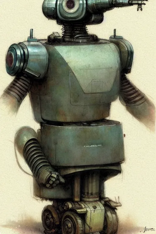 Prompt: ( ( ( ( ( 1 9 5 0 s retro future android robot armytank. muted colors., ) ) ) ) ) by jean - baptiste monge,!!!!!!!!!!!!!!!!!!!!!!!!!