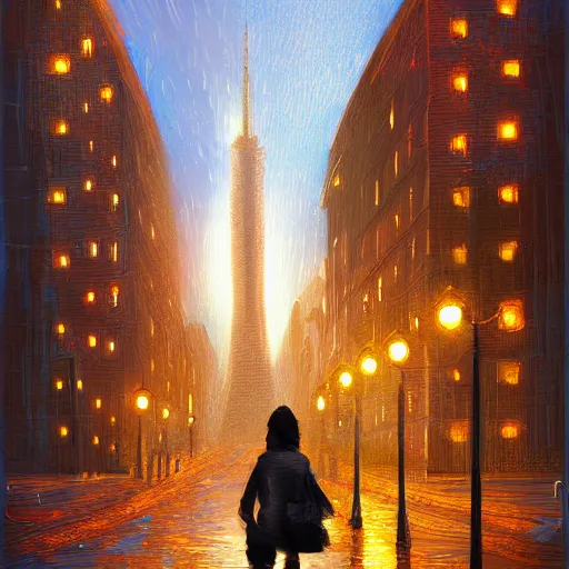 Prompt: city of light, digital art