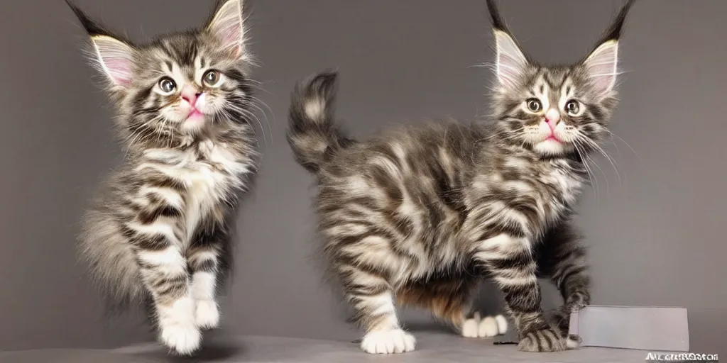 Image similar to a 3 d rendered movie still maine coon kitten descendant 1 million in the future. kitten wears a spacesuit, and explores cosmos in a space ship with a cat tree. science fiction blockbuster movie kittens rule the world or what's on tv? kittens!, lightyear ( film, 2 0 2 2 ) computer - animated science fiction action - adventure.