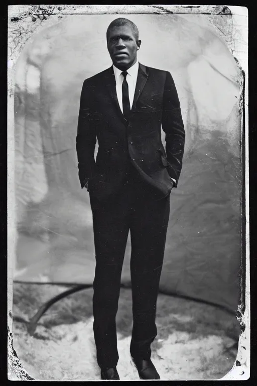 Prompt: !dream a tintype photo of Steve McQueen, 1960's