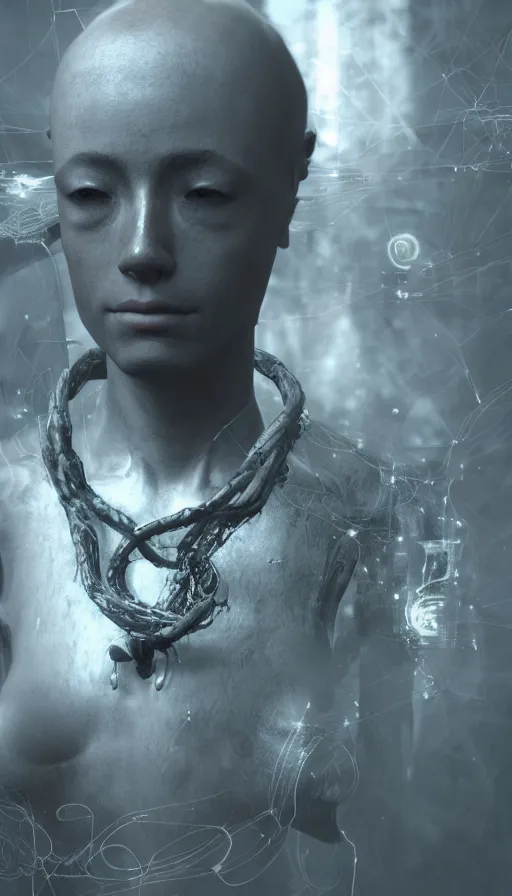 Image similar to portrait of a digital shaman, with cryengine