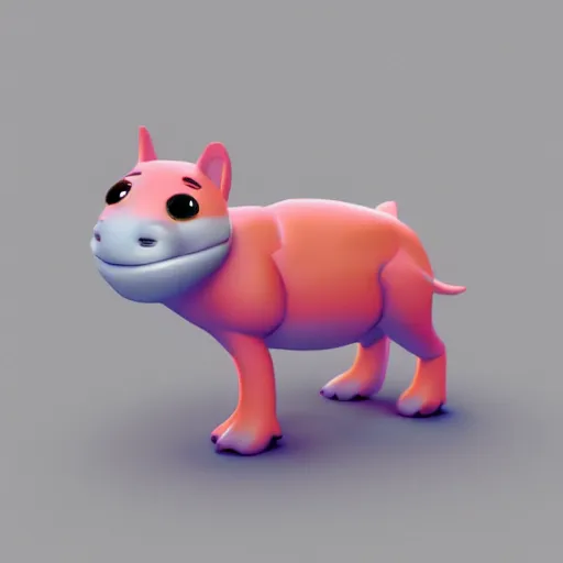 Image similar to a cute eraser animal, 3d render, octane render, dynamic lighting, 8k