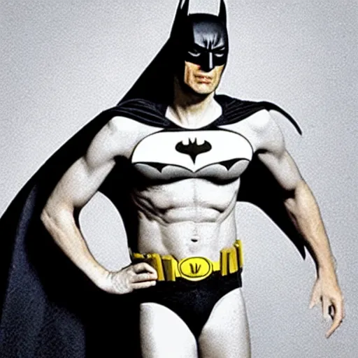 Image similar to jeff goldblum wearing batman underoos