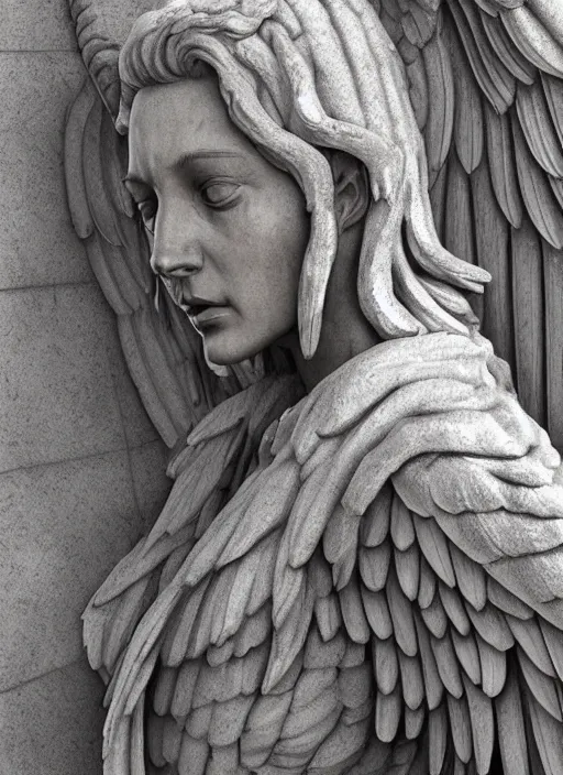 Prompt: digital _ painting _ of _ weeping angel statue _ by _ filipe _ pagliuso _ and _ justin _ gerard _ symmetric _ fantasy _ highly _ detailed _ realistic _ intricate _ port