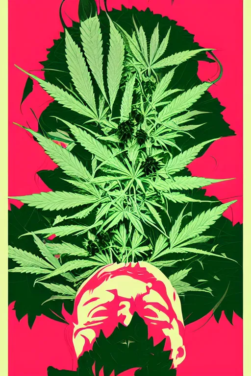 Image similar to marijuana poster by sachin teng, miami, organic painting, asymmetrical, interesting, marijuana smoke, matte paint, hard edges, energetic, 3 d shapes, smoke, green, masterpiece