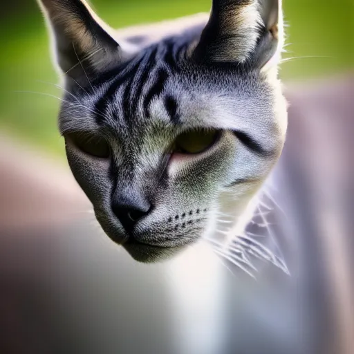 Image similar to a feline llama - cat - hybrid, animal photography