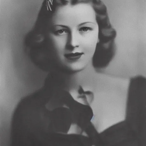 Prompt: portrait of a beautiful german woman from 1 9 4 0