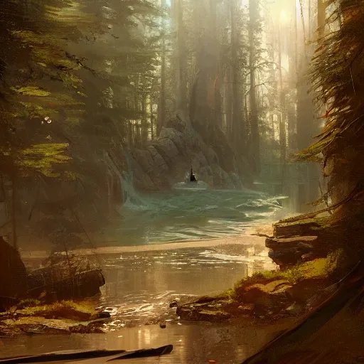 Prompt: Concept art, Michigan, 8k, james gurney, greg rutkowski, john howe, artstation