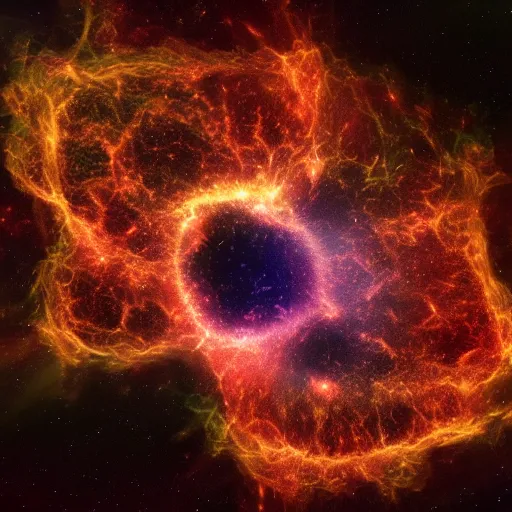 Prompt: the supernova and nebula rendered in apophysis