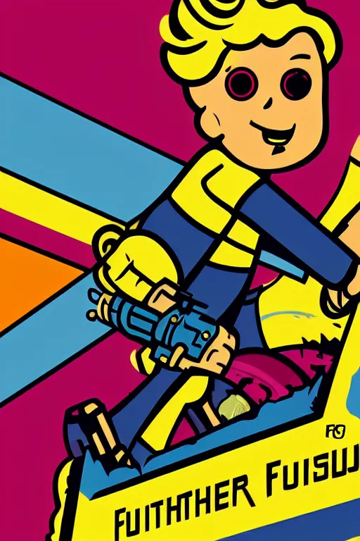 Image similar to fallout 7 6 retro futurist illustration art by butcher billy, sticker, colorful, illustration, highly detailed, simple, smooth and clean vector curves, no jagged lines, vector art, smooth andy warhol style