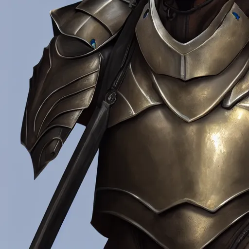 Prompt: male paladin, armor, up close, realistic, detailed, 4 k n 4