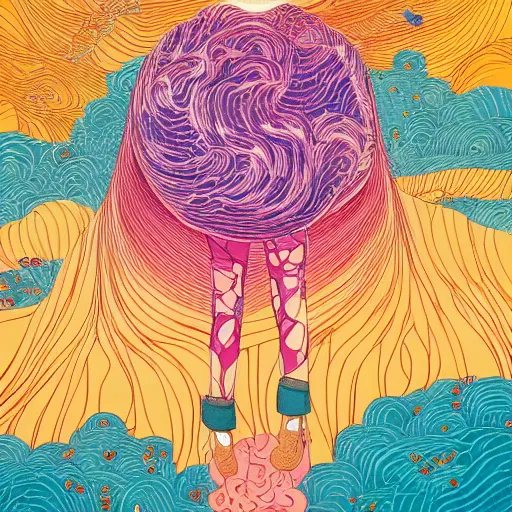 Prompt: modern tall wavy universe disk cod candy lard petal , by Victo Ngai and Juan Giménez and Eleanor Vere Boyle , child's drawing , movie poster , lowbrow