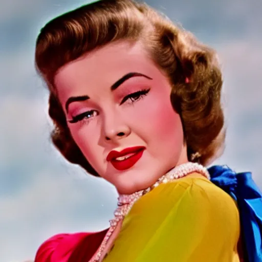 Image similar to a woman in a 1950s technicolor movie