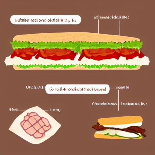 Image similar to medical diagram of a sandwich and a human body