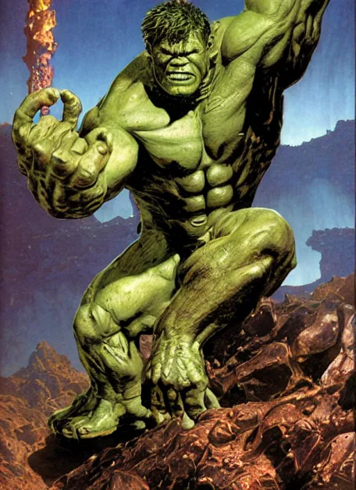 Image similar to josh brolin as metal armoured reptilian hulk in lava cave, explosoins, dynamic action, by lawrence alma - tadema and zdzislaw beksinski and norman rockwell and jack kirby and tom lovell and greg staples