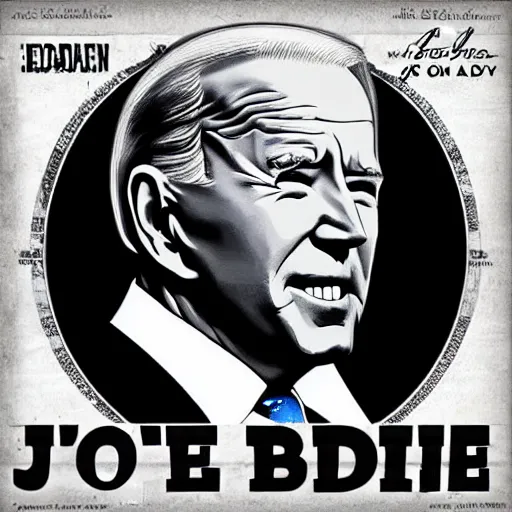 Prompt: joe biden's mixtape cover art