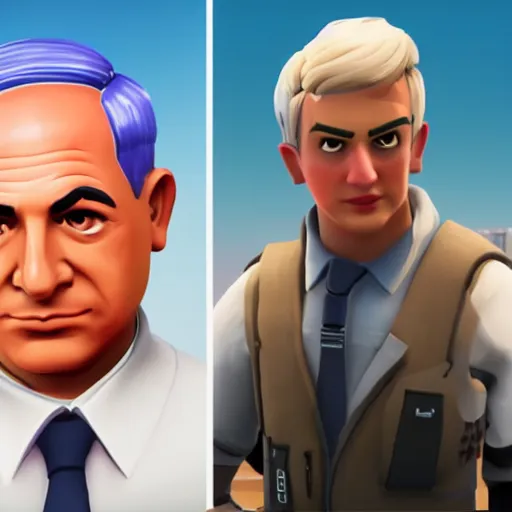 Image similar to Benjamin Netanyahu in Fortnite