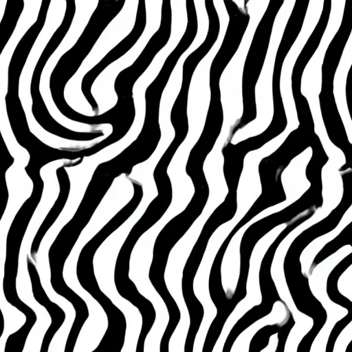 Prompt: a black zebra striped brain pattern, ink strips line art style