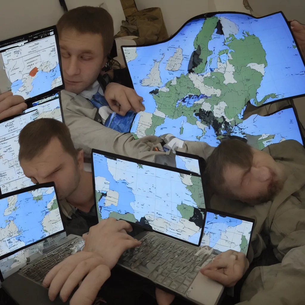 Image similar to average russian male using his computer to seethe over baltic countries in 4 chan