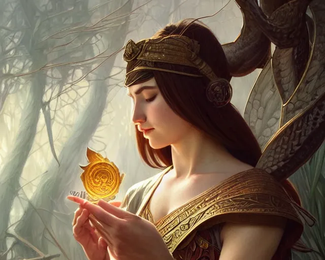 Prompt: a puzzled goose trying to find inner peace, deep focus, d & d, fantasy, intricate, elegant, highly detailed, digital painting, artstation, concept art, matte, sharp focus, illustration, hearthstone, art by artgerm and greg rutkowski and alphonse mucha