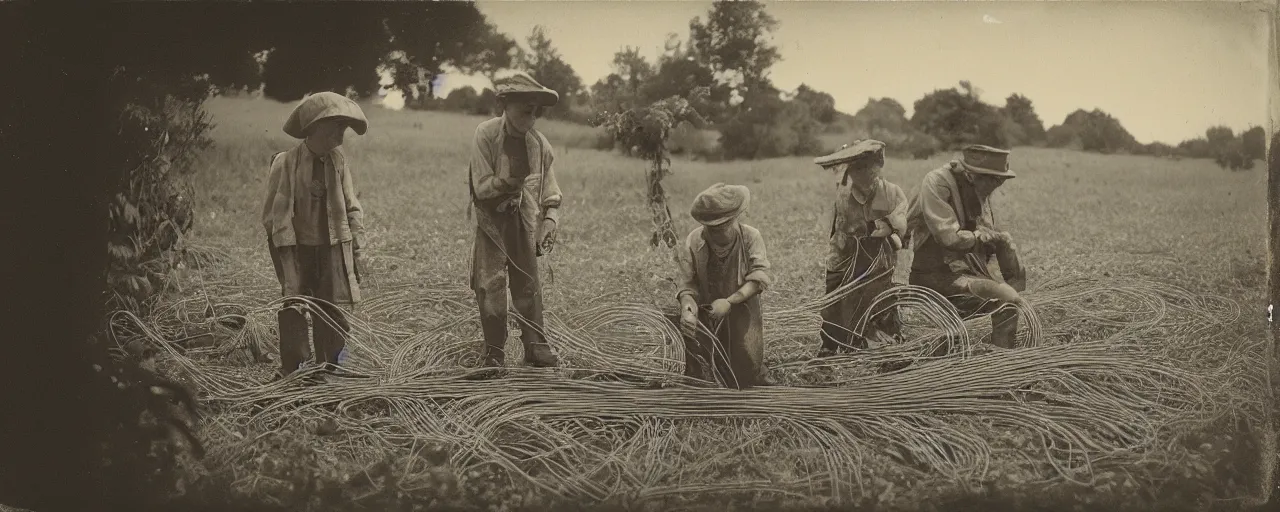 Prompt: harvesting spaghetti during the gold rush, tintype, small details, intricate, sigma 5 0 mm, cinematic lighting, photography, wes anderson, diane arbus, film, kodachrome