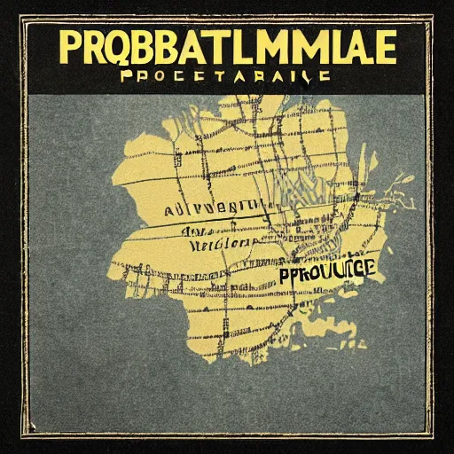 Prompt: album cover of the map of the problematique