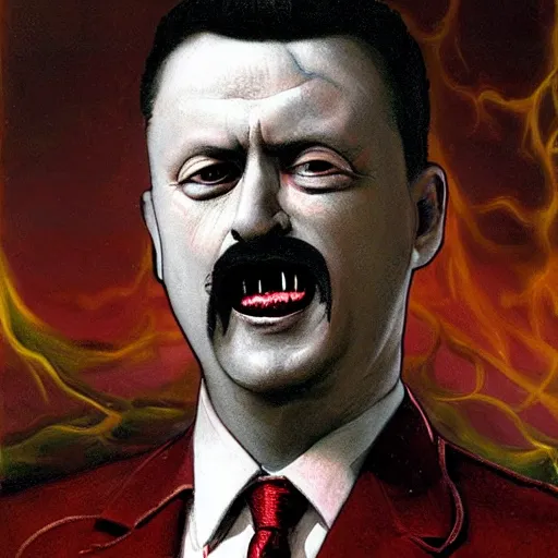 Image similar to igor ivanovich strelkov became an aggressive lovecraftian degenerate worm calling for total mobilization, photo - realistic, color image, 2 k, highly detailed, bodyhorror, occult art