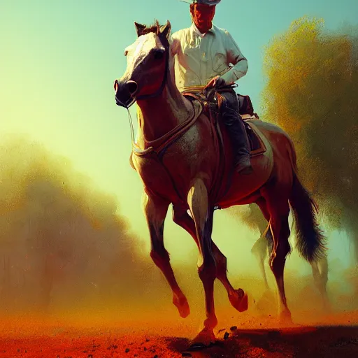 Prompt: man carries horse, hyperrealism, no blur, 4 k resolution, ultra detailed, style of ron cobb, adolf hiremy - hirschl, syd mead, ismail inceoglu, rene margitte