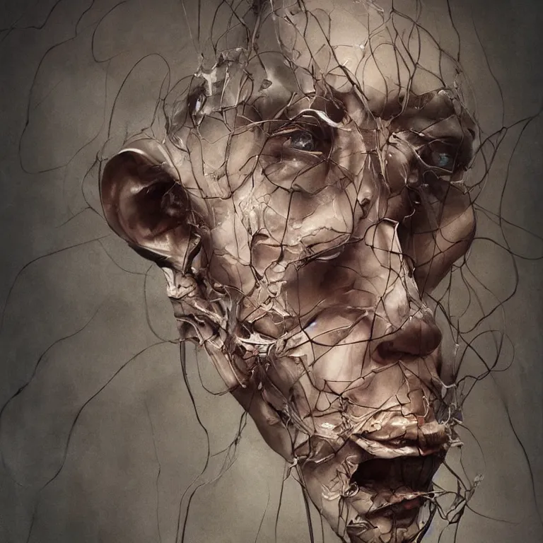 Prompt: tortured souls abstract painting by kevin spring, 3 d render, esao andrews, jenny saville, surrealism, dark art by james jean, ross tran, optical illusions, modern cubism
