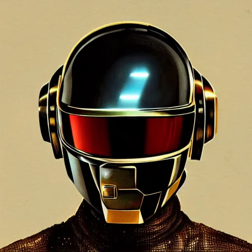 Image similar to portrait of Guy-Manuel from Daft Punk , dramatic lighting, illustration by Greg rutkowski, yoji shinkawa, 4k, digital art, concept art, trending on artstation