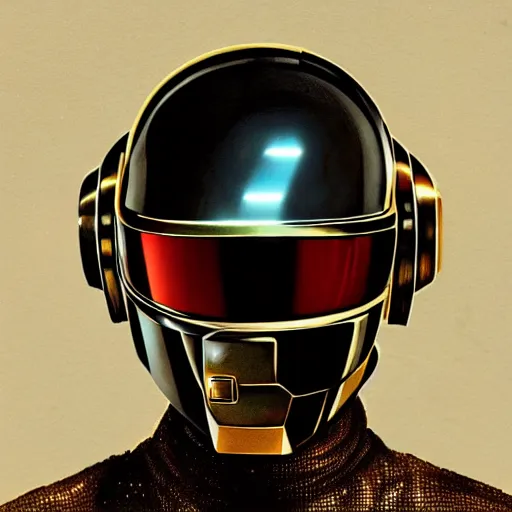 Prompt: portrait of Guy-Manuel from Daft Punk , dramatic lighting, illustration by Greg rutkowski, yoji shinkawa, 4k, digital art, concept art, trending on artstation