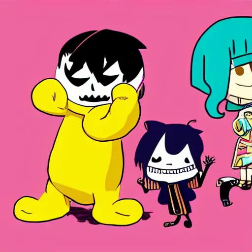 Image similar to six from little nightmares, lucy loud, noodle gorillaz phase 2, kris deltarune