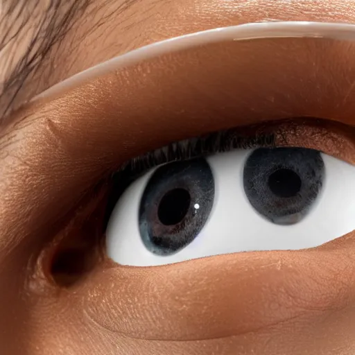 Prompt: close up of a tear running down an android's face