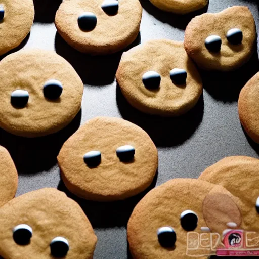 Image similar to Fourcookies fighting with faces and cute little arms