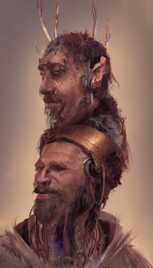 Image similar to portrait of a digital shaman, by disney concept artists