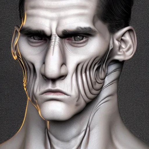 Image similar to portrait photograph of a beautiful handsome perfect handsome squidward with majestic thick curly brown hair and an extremely chiseled jawline with sharp jagged cheekbones and a strong symmetrical facial structure with decently big lips realistic hyperrealistic 4 k resolution 8 k resolution highly detailed very detailed extremely detailed hd quality detailed face very detailed face extremely detailed face trending on artstation