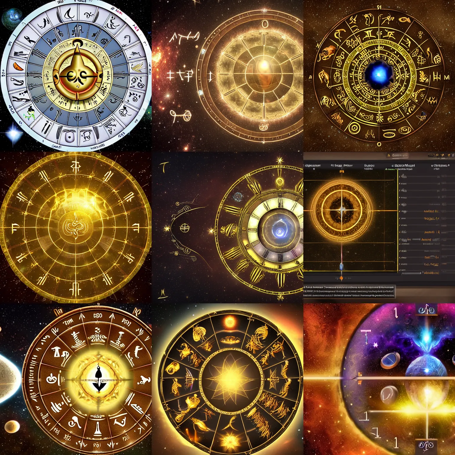 Prompt: the birth of the astrological signs, unreal engine