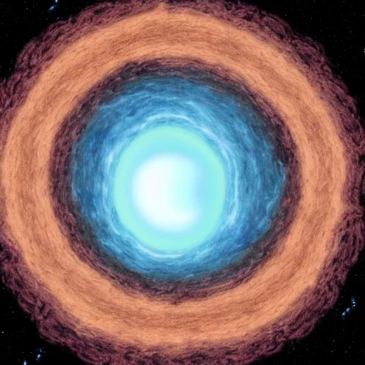 Prompt: scientifically accurate black hole made of wool